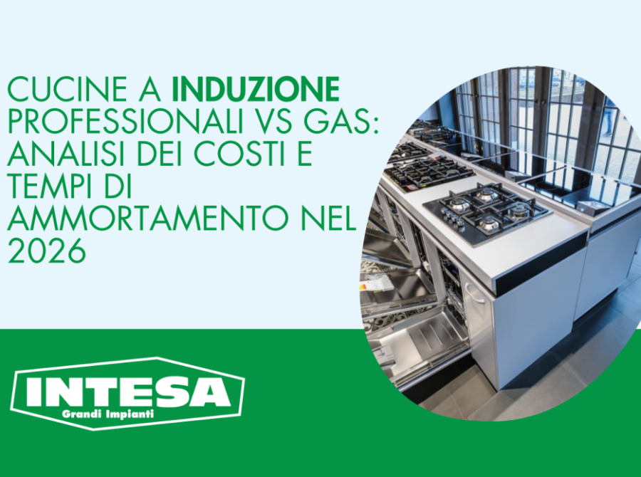 Cucine a Induzione Professionali vs Gas: analisi dei costi e tempi di ammortamento nel 2026